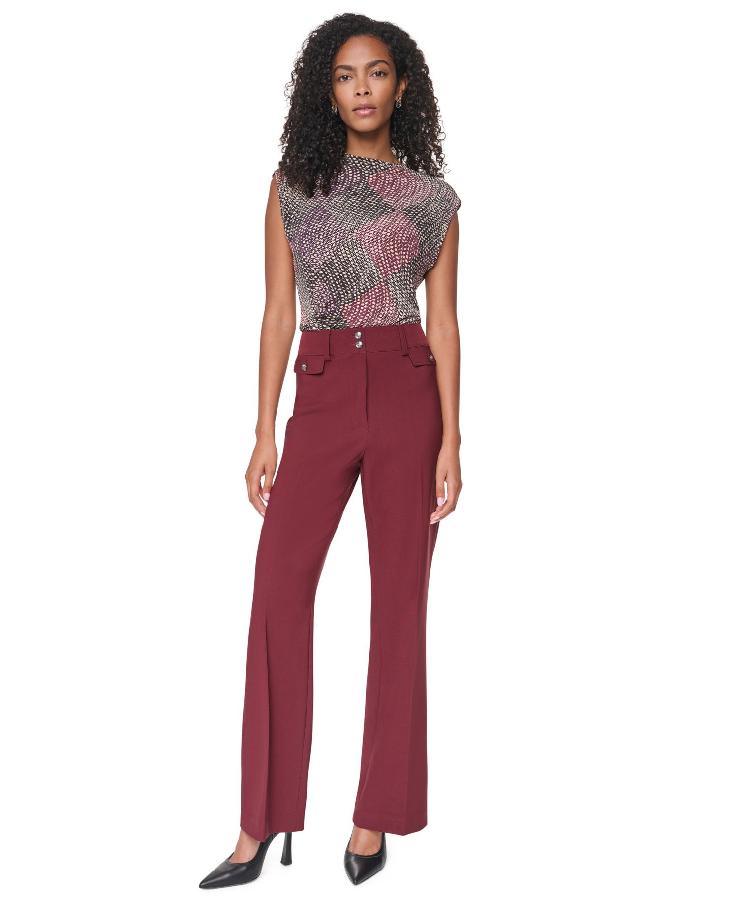 Women's High-Waisted Wide-Leg Dress Pants