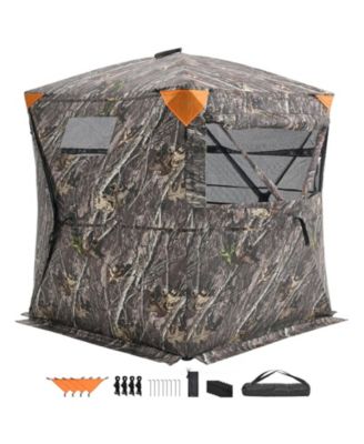 Pop Up Hunting Ground Blind with 270 Degree See-Through Mesh for 1 to 2 Hunters