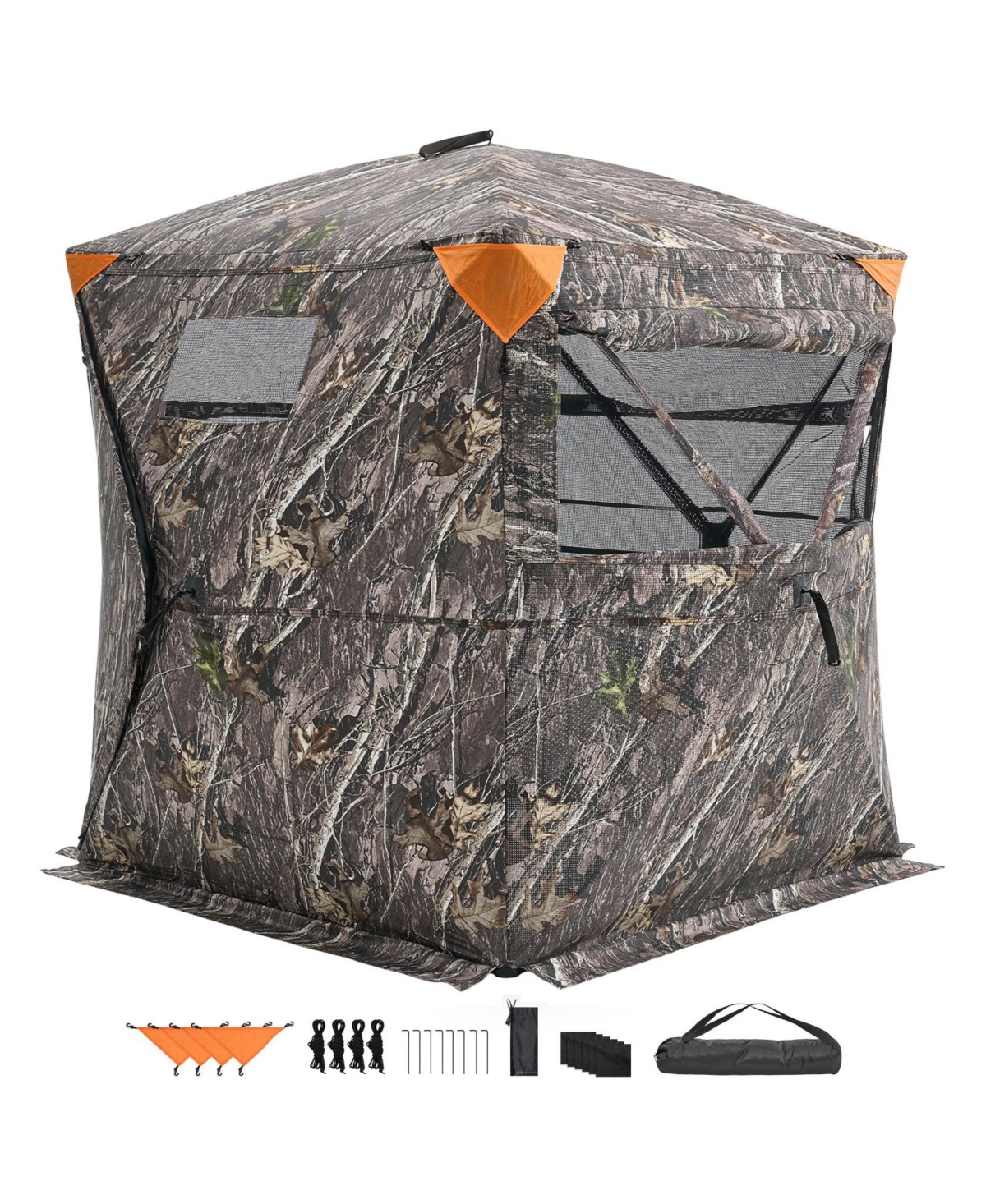 Sugift Pop Up Hunting Ground Blind with 270 Degree See-Through Mesh for 1 to 2 Hunters