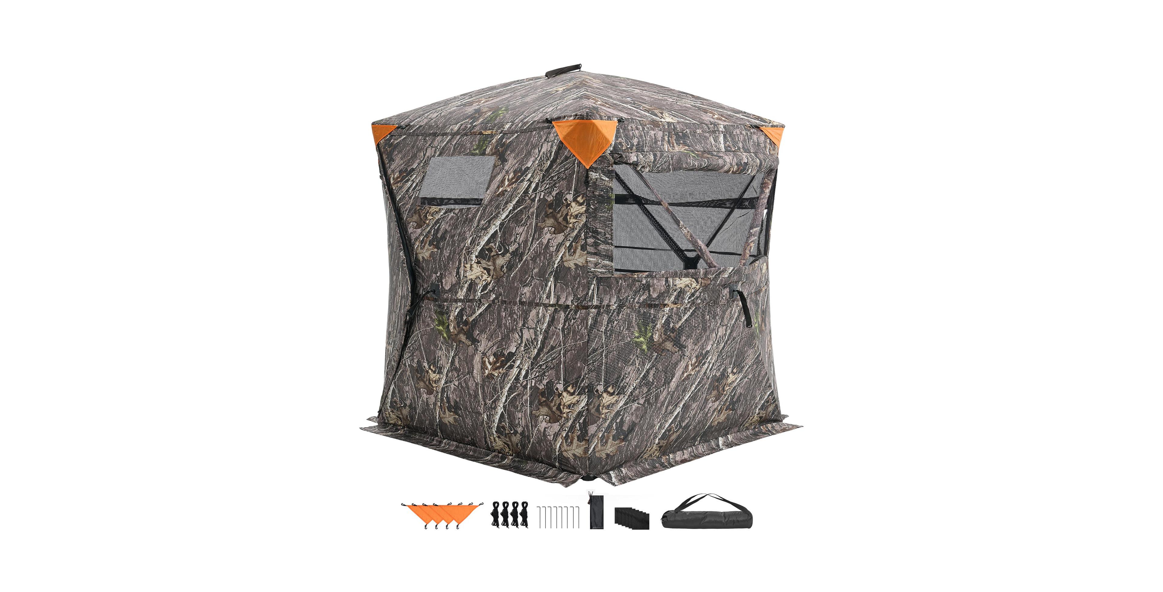 Sugift Pop Up Hunting Ground Blind with 270 Degree See-Through Mesh for 1 to 2 Hunters