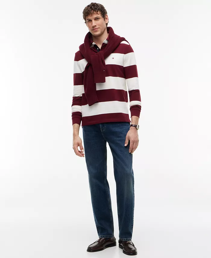 Men's Striped Classic Rugby Polo Shirt - thumbnail 6