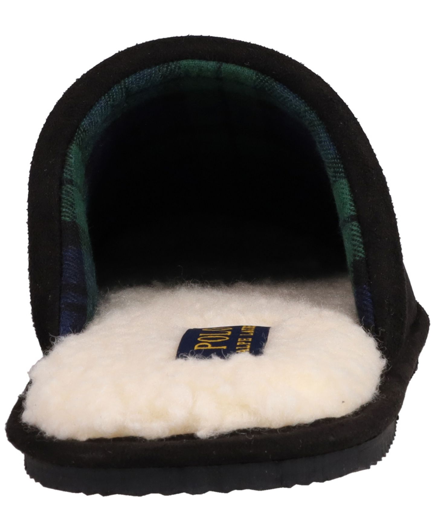 Мужские тапочки Polo Ralph Lauren Klarence Scuff Slip-On Slippers, цвет: Чёрный — фото 3