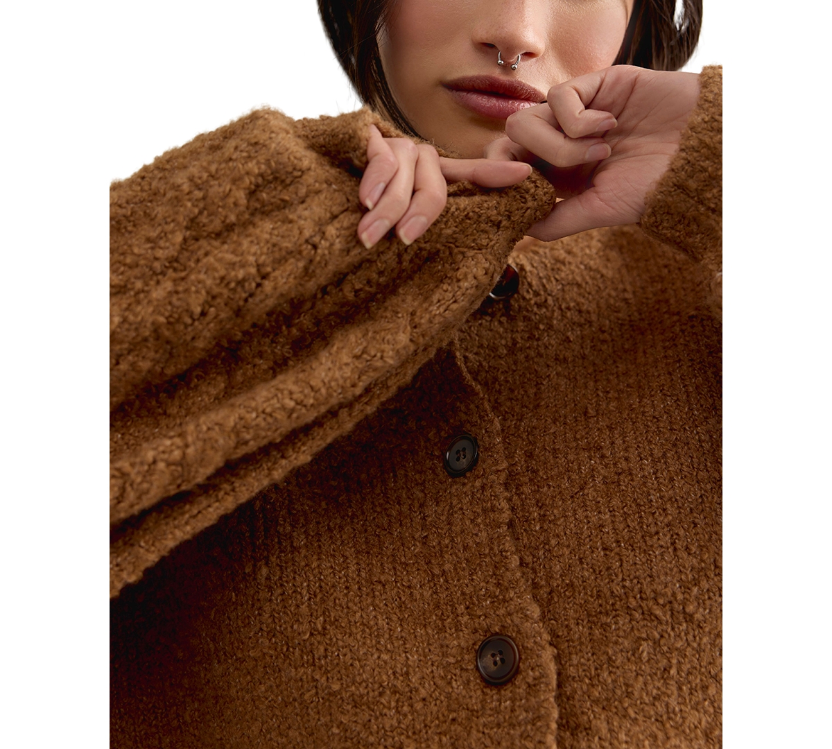 Free People Women's Thistle Cropped Crewneck Cardigan