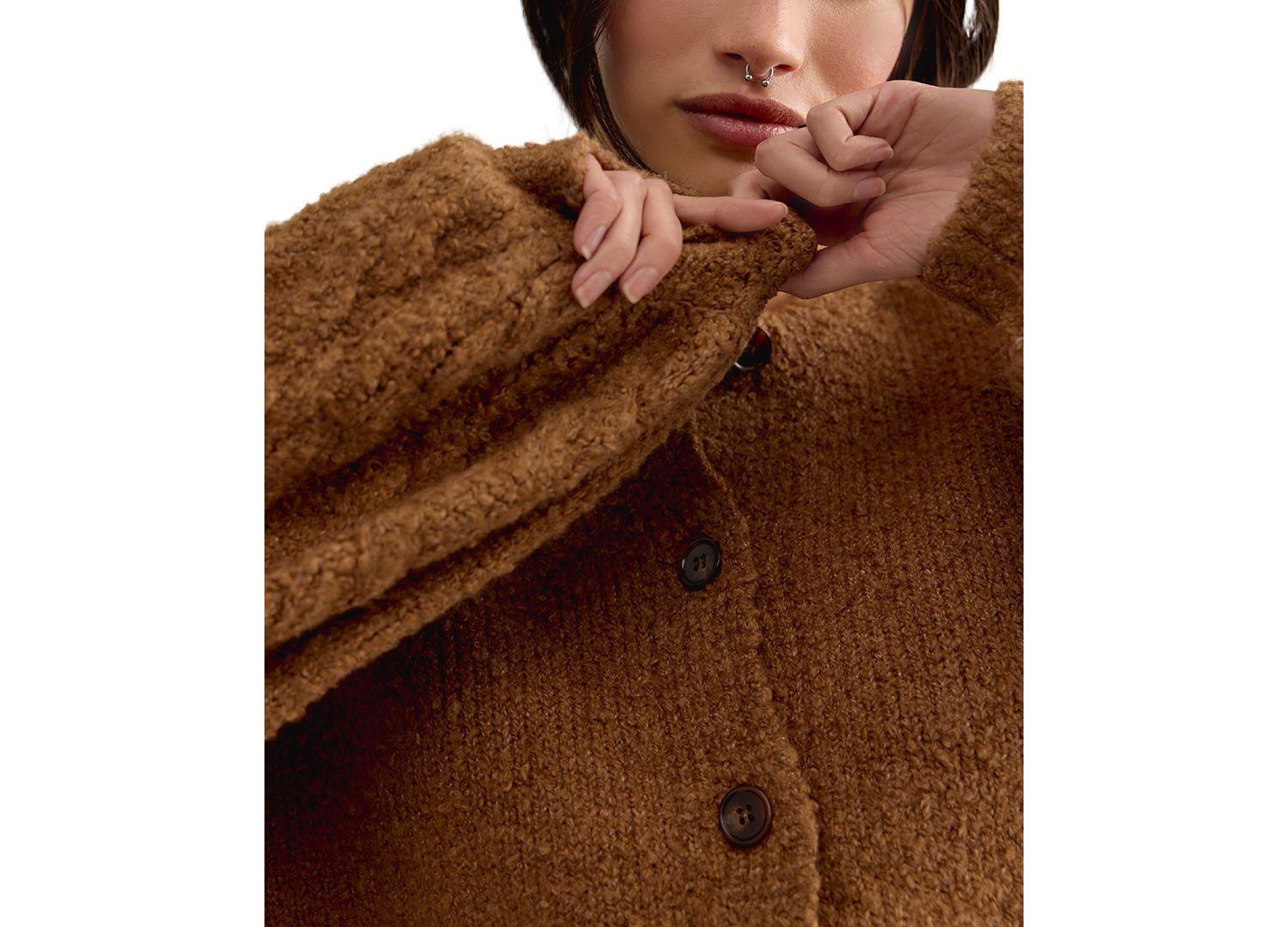 Women's Thistle Cropped Crewneck Cardigan