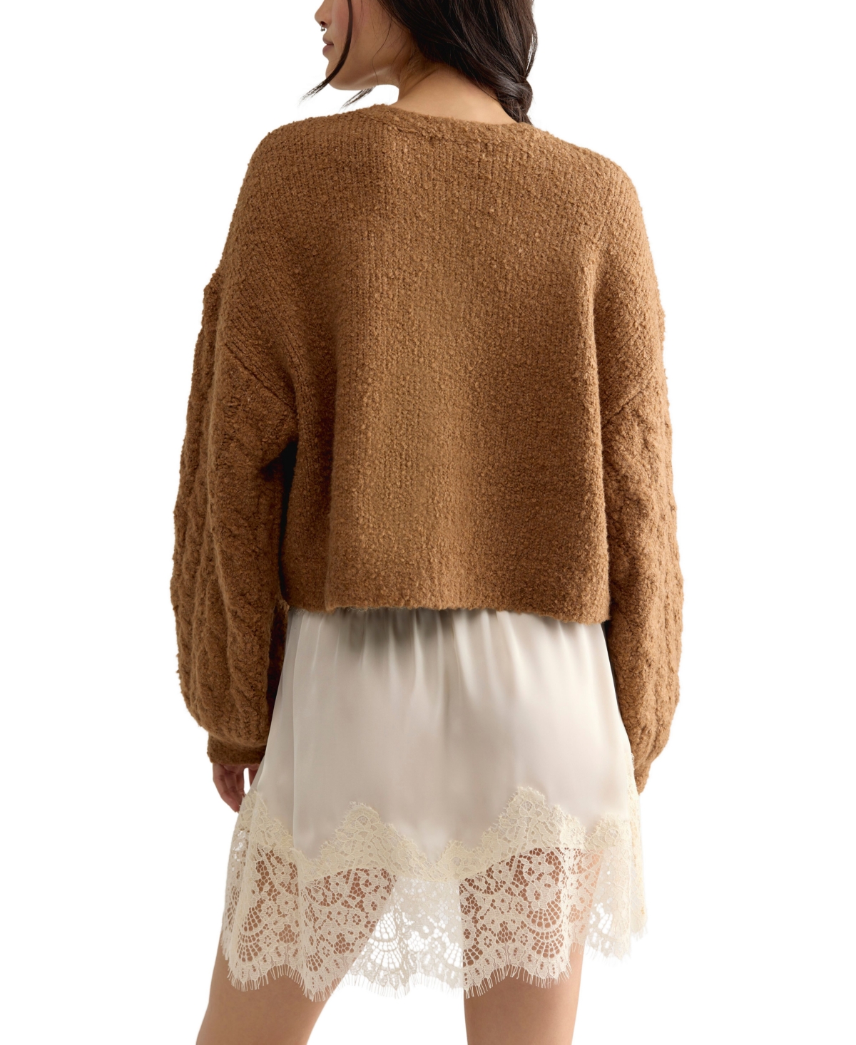 Free People Women's Thistle Cropped Crewneck Cardigan