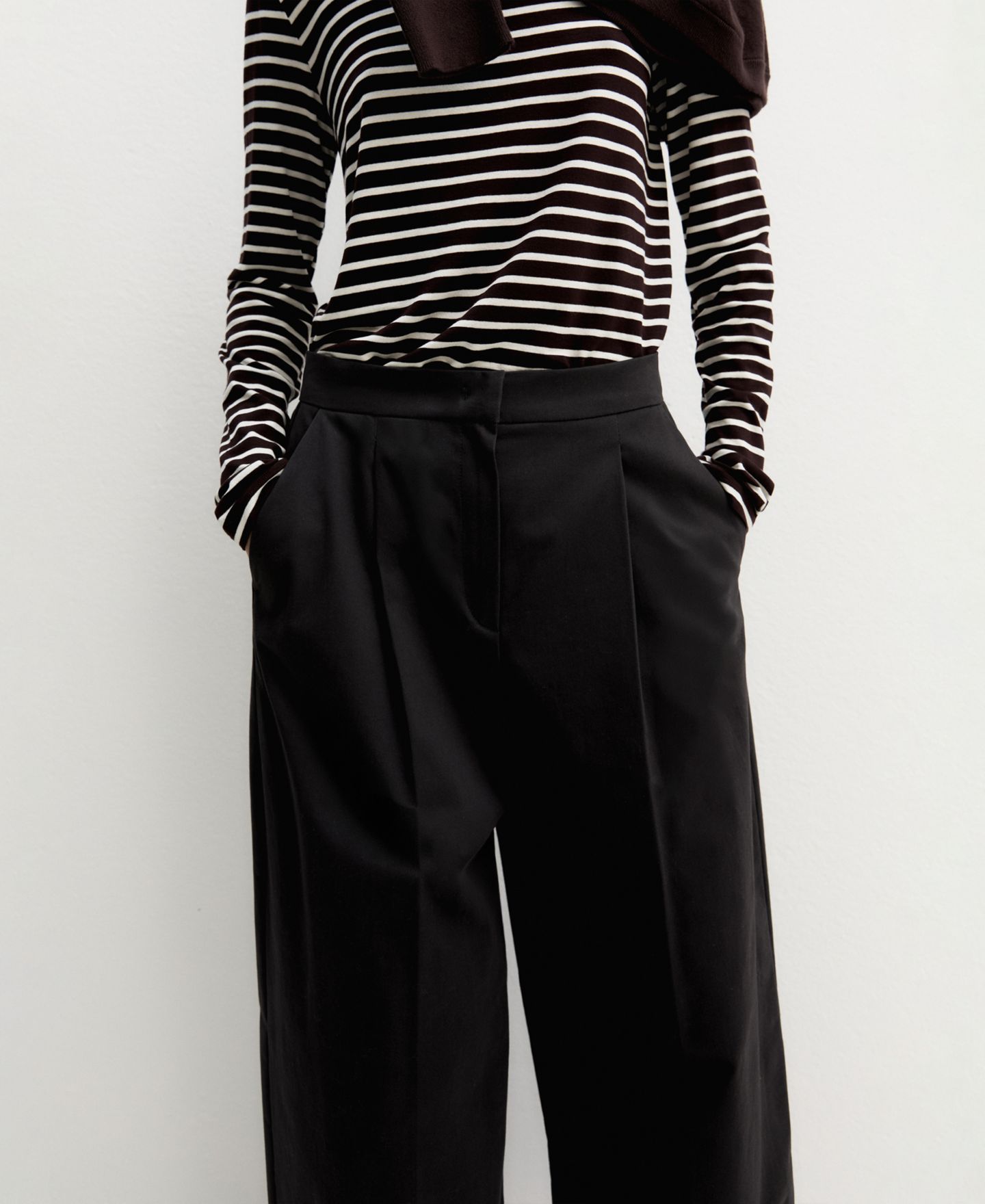 Женские брюки Emme Marella Emmcantico Wide-Leg High-Waisted, цвет: Графитовый — фото 3