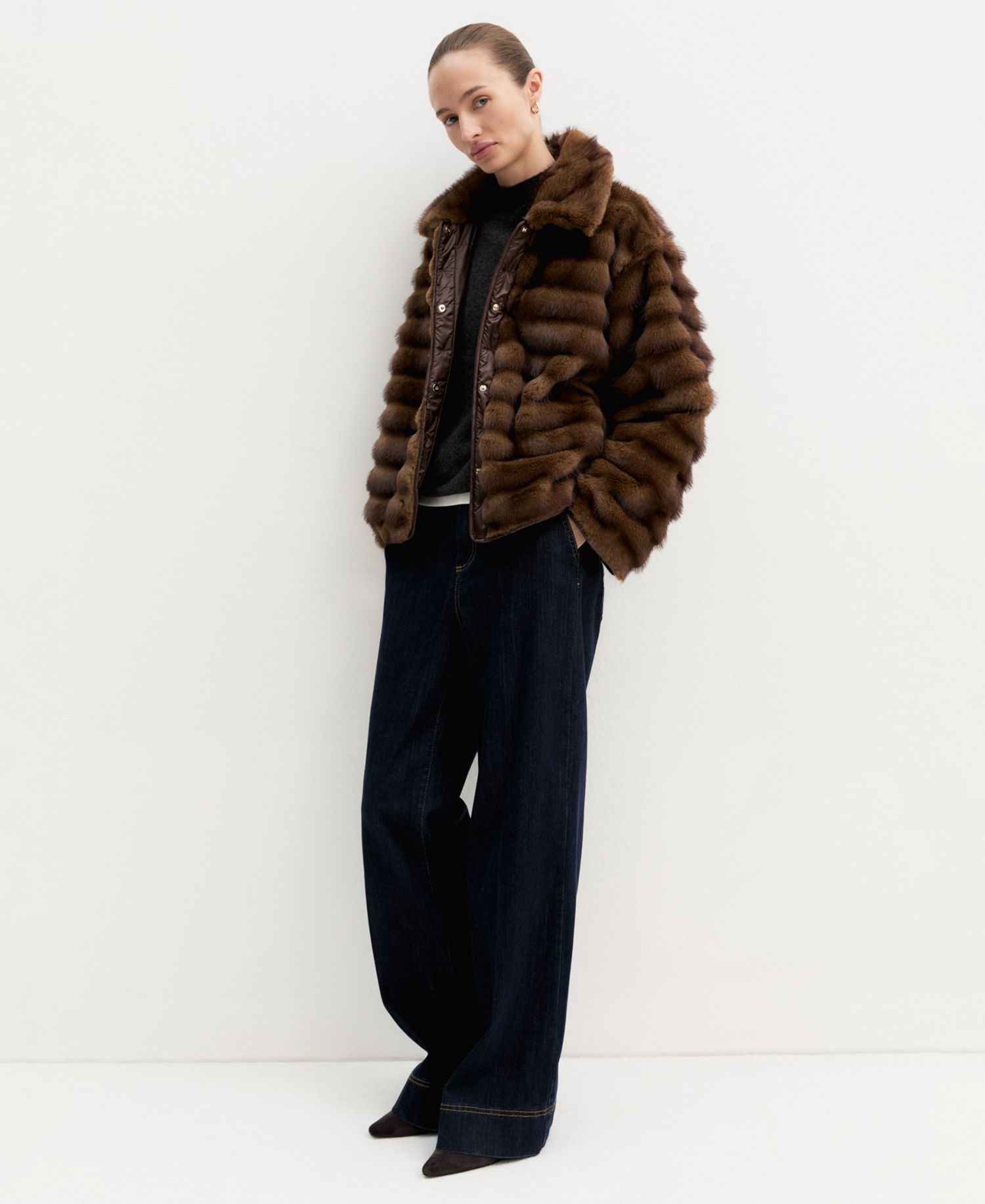 Women's Emmagio Boxy Faux-Fur Jacket