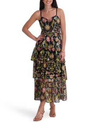 macy's black floral dress Women's Ruffle Dresses Color:Black / White Polka Dot Arm Width Web Collection: Sequin Dresses Antoina dress - denim