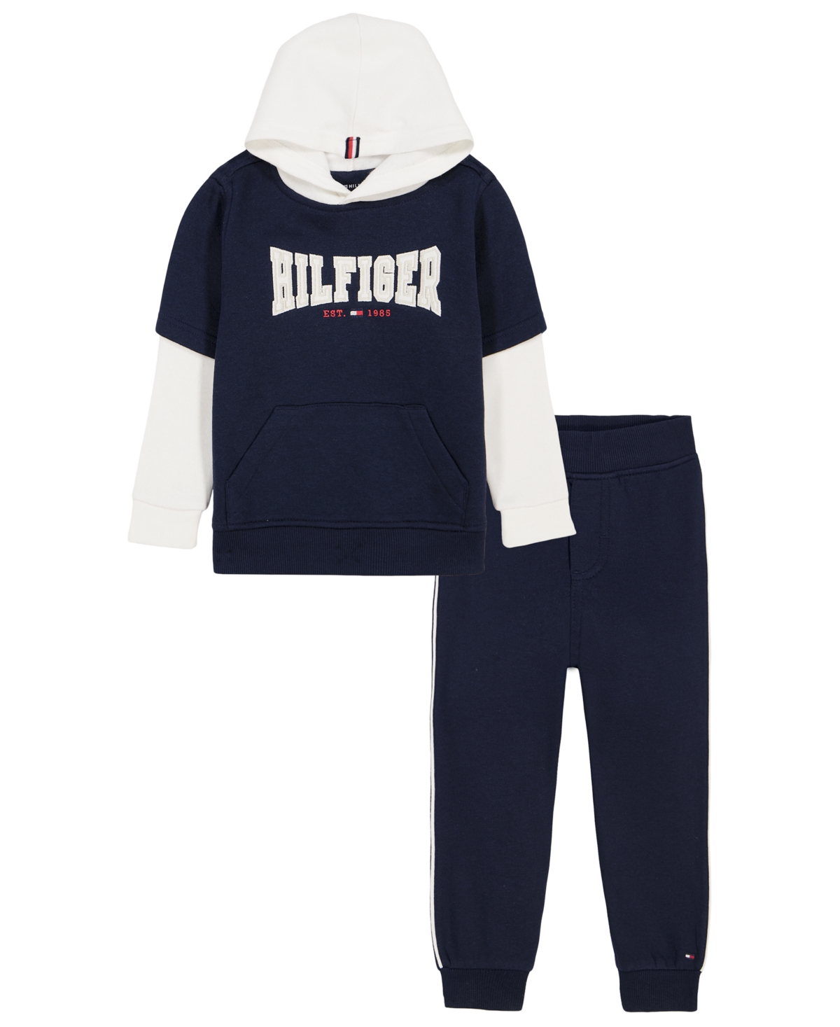 Tommy Hilfiger Toddler Boys' 2T-5T Hoodie and Joggers, 2-Piece Set - Navy