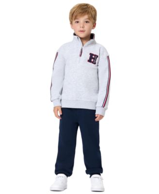 Toddler Boys' 2T-5T Quarter Zip Fleece Top and Pants, 2-Piece Set