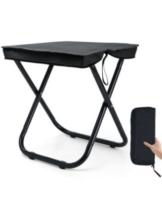 Folding Camping Stool Portable Foot Rest Carry Bag Heavy Duty Outdoor Travel
