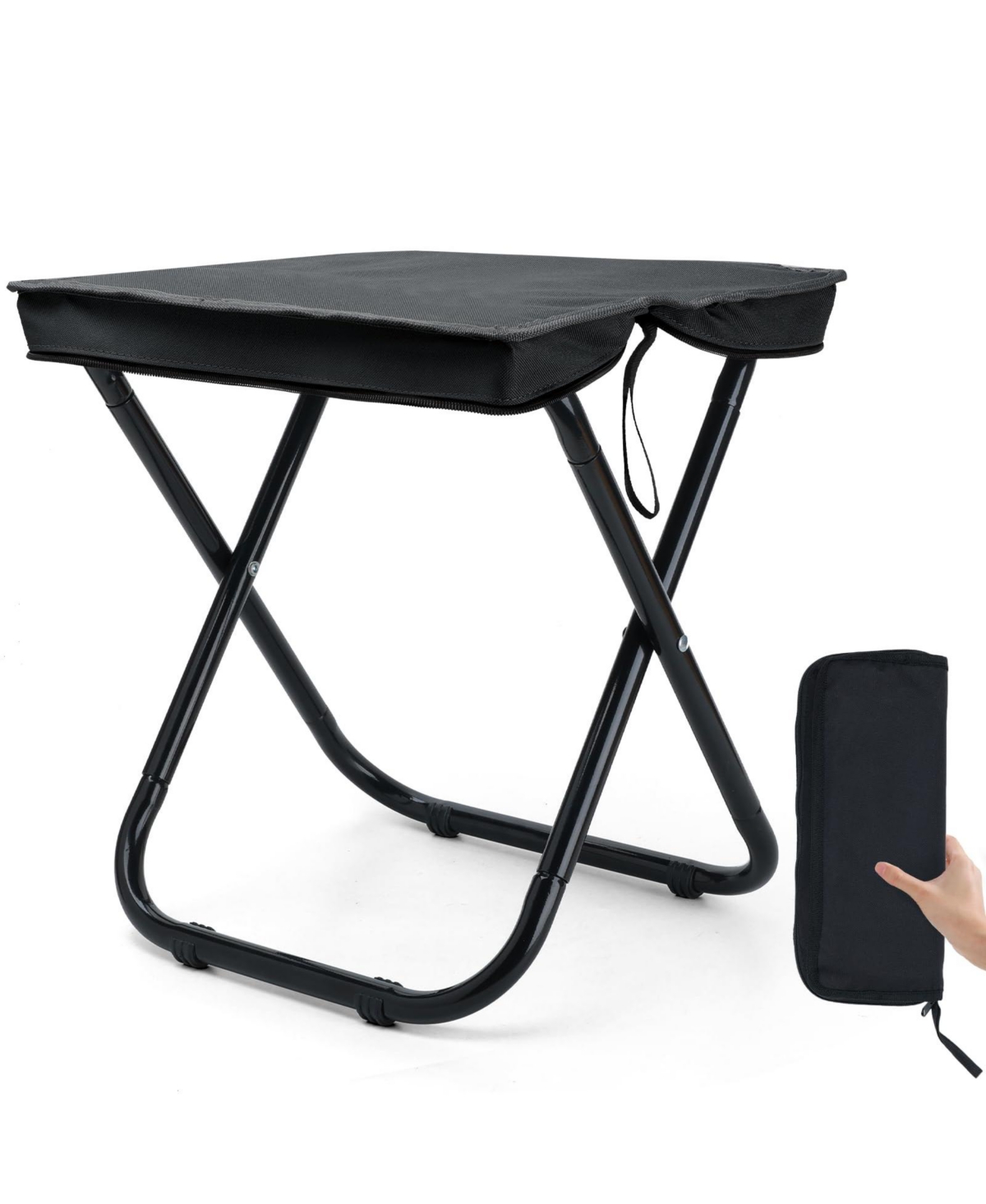 Aofar Folding Camping Stool Portable Foot Rest Carry Bag Heavy Duty Outdoor Travel