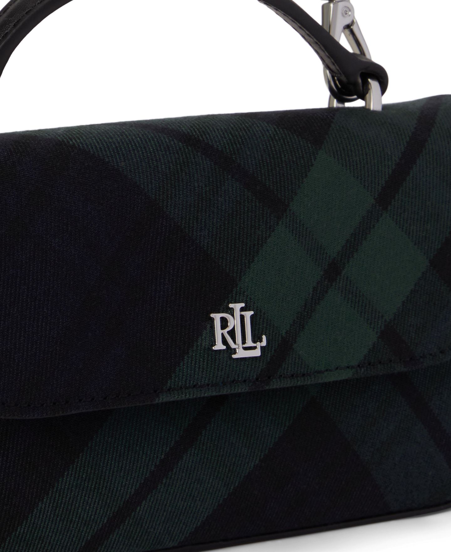 Женская сумка Lauren Ralph Lauren Plaid Marcy Small Crossbody, цвет: Чёрный — фото 8