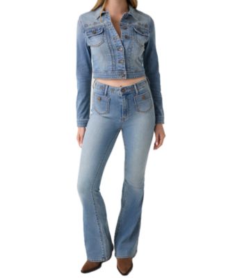 Women's Cropped Studded Outfit Collection