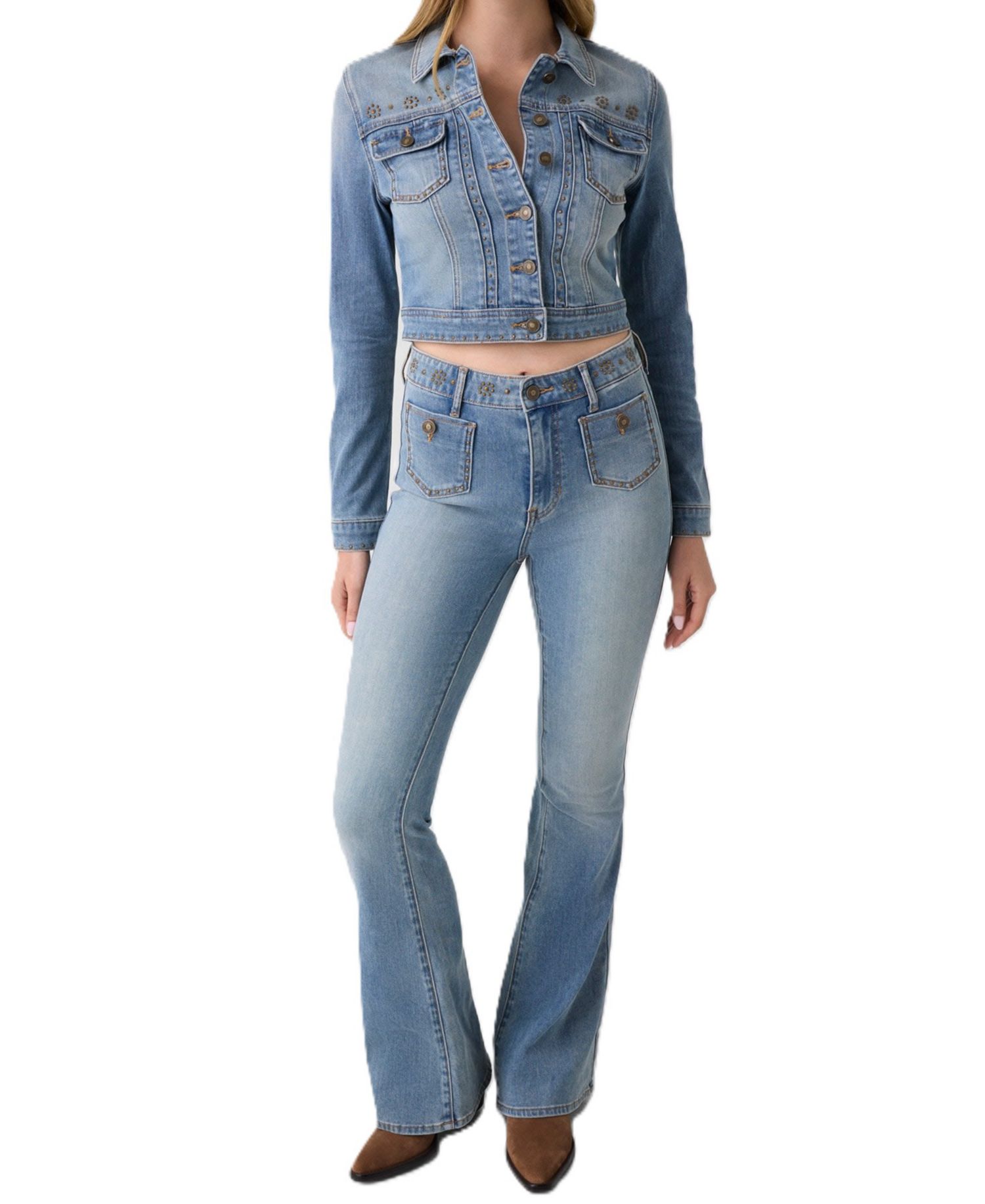 Women's Belle High-Rise Flare Stretch Jeans