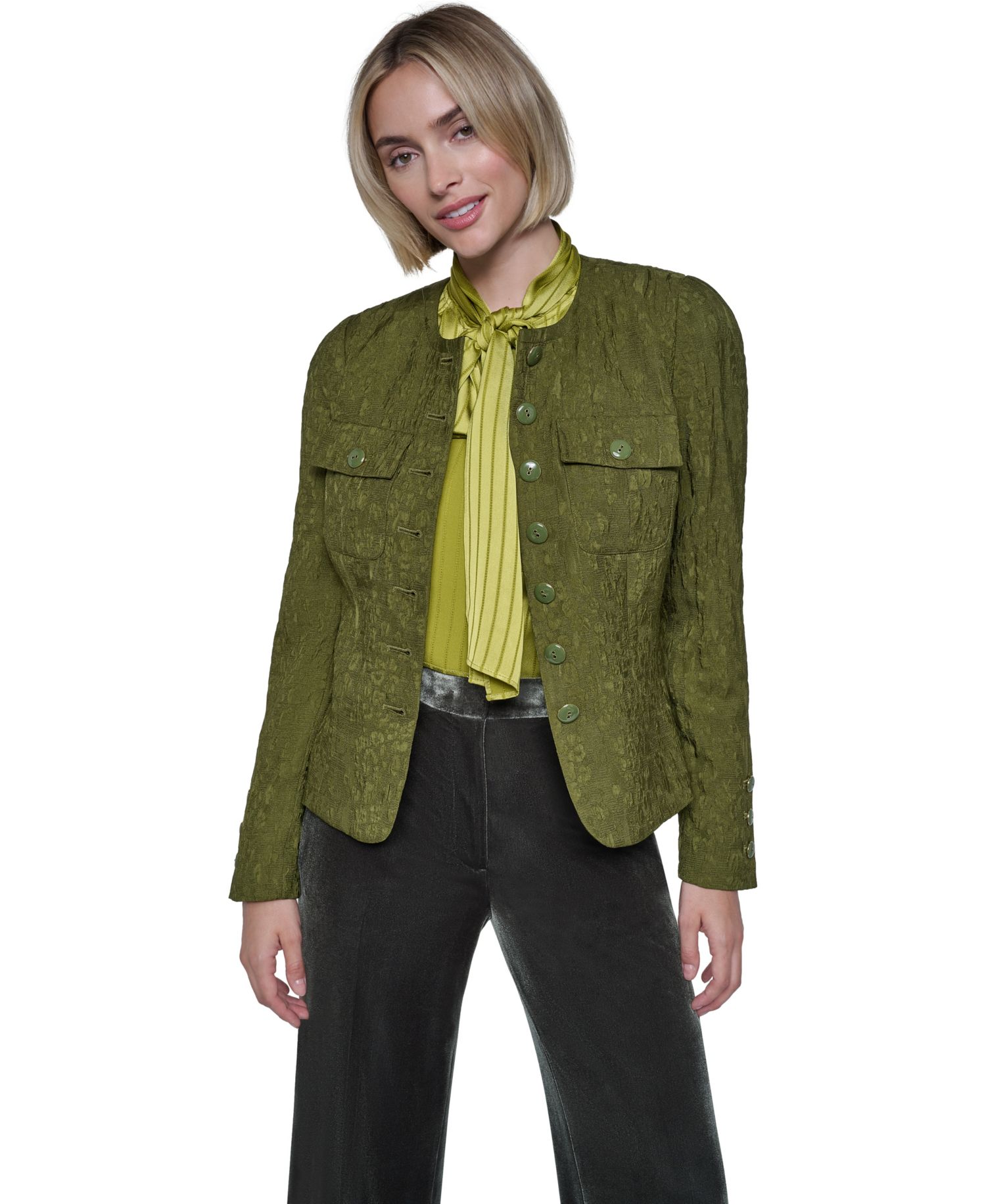 Women's Fitted Rounded Shoulder Jacket