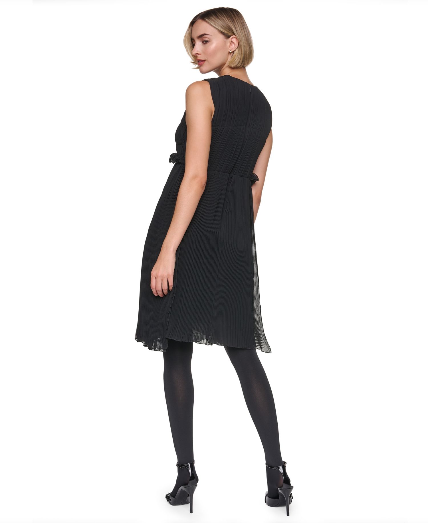 Women's Pleated A-Line Short Dress