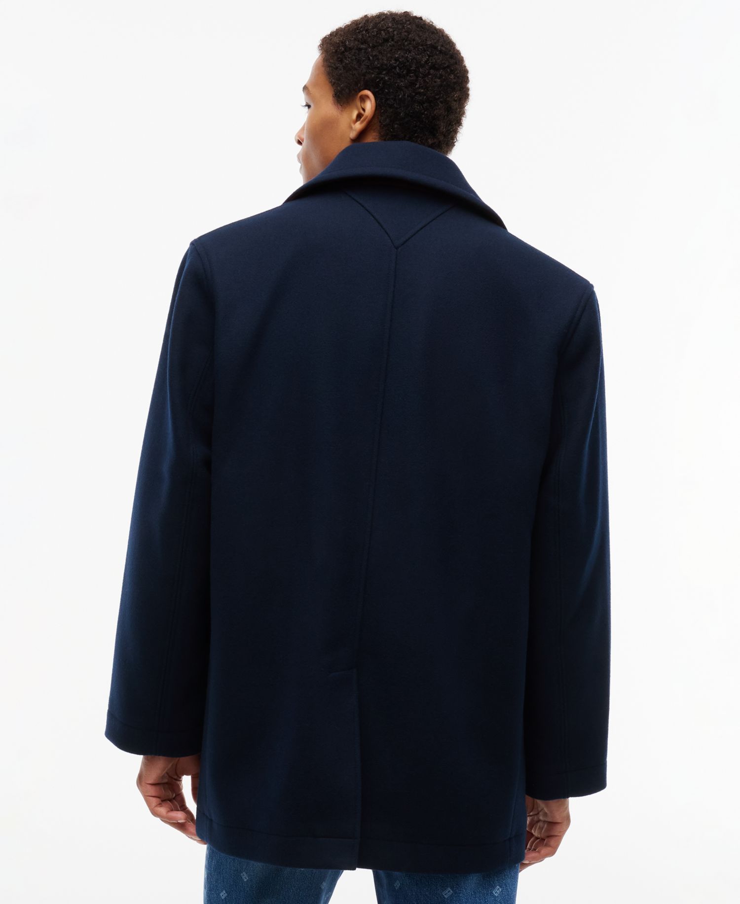 Men's American Icons Classic Patchwork-Lined Wool Peacoat