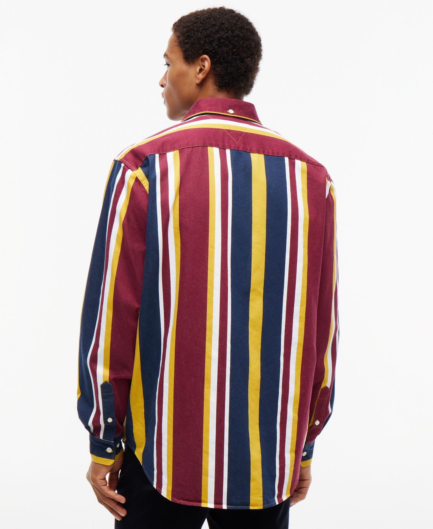 Men's American Icons Heritage Twill Striped Long-Sleeve Relaxed-Fit Shirt