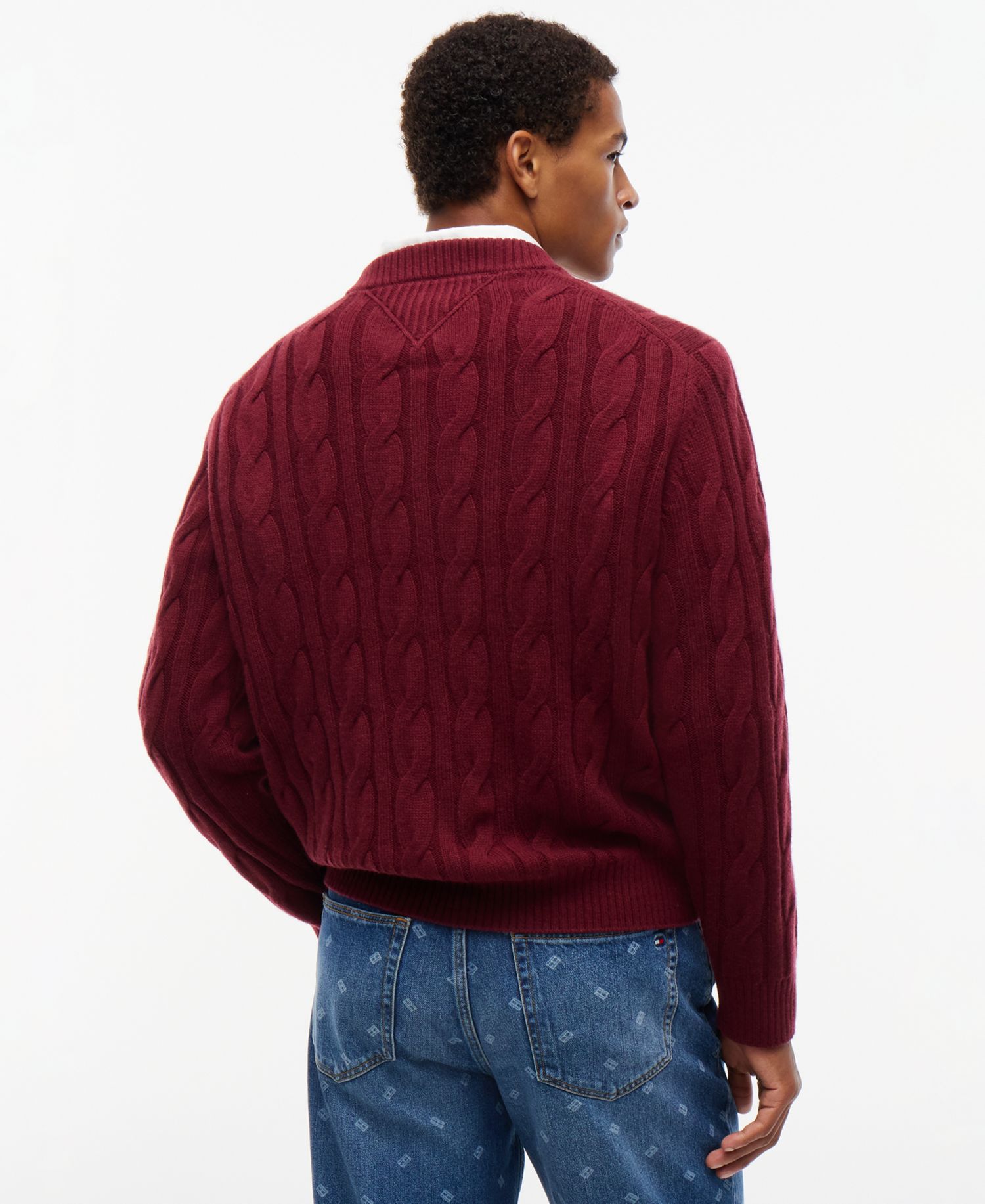 Men's American Icons Cable Crewneck Regular-Fit Sweater