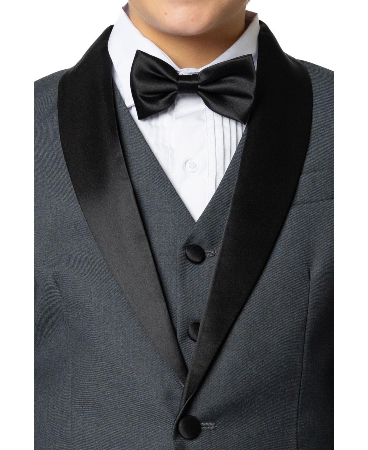 Peanut Butter Collection Boys' 4-20 Love and Angels Slim Fit Jacket, Vest, Pants, Bowtie Shirt, 5-Piece Set