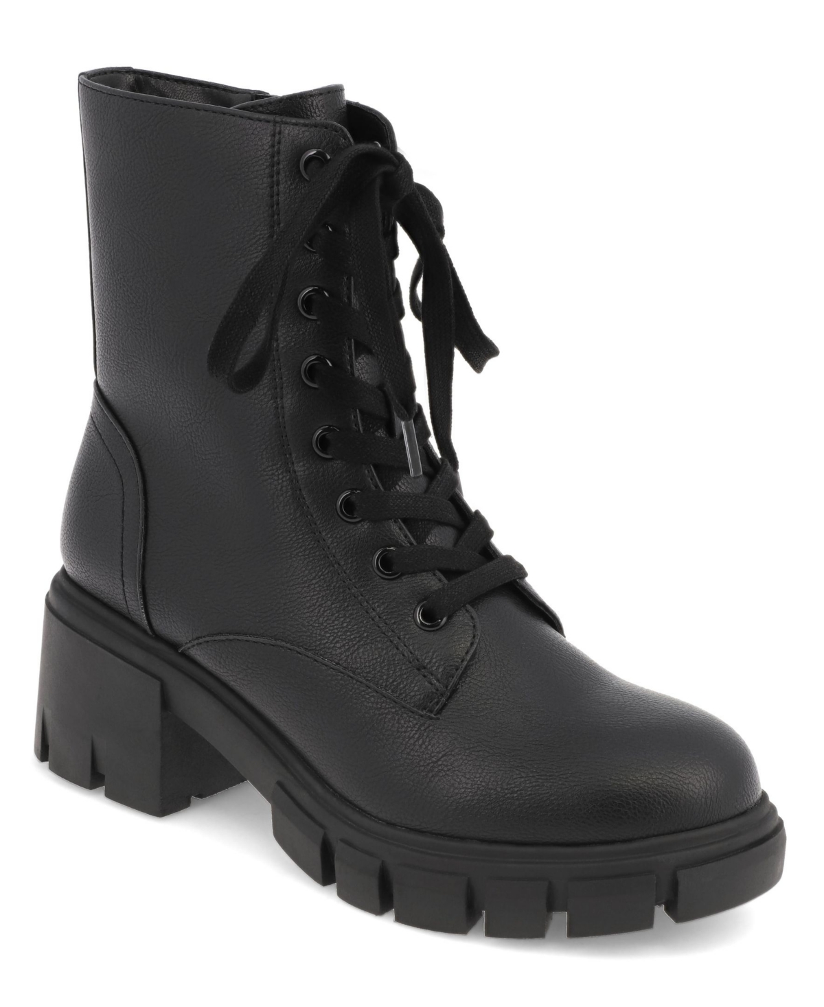 Mia Women's Aldana Lace-Up Combat Booties - Black