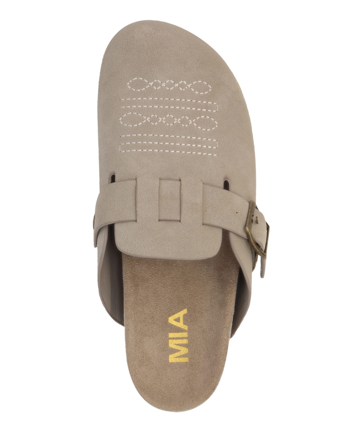 Mia Women's Gracie Buckle Footbed Round Toe Clogs