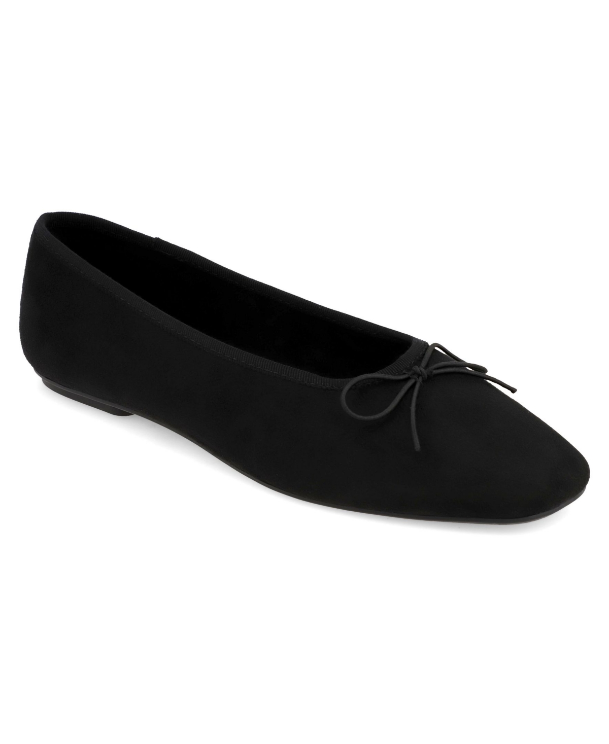 Mia Women's Tinna Bow Ballet Slip-On Flats - Black