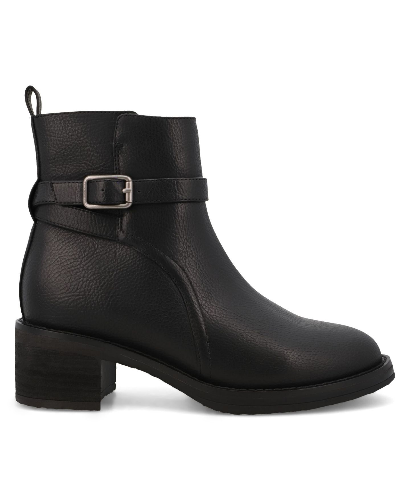 Женские ботинки MIA Desmond Block Heel Buckle Booties, цвет: Чёрный — фото 2