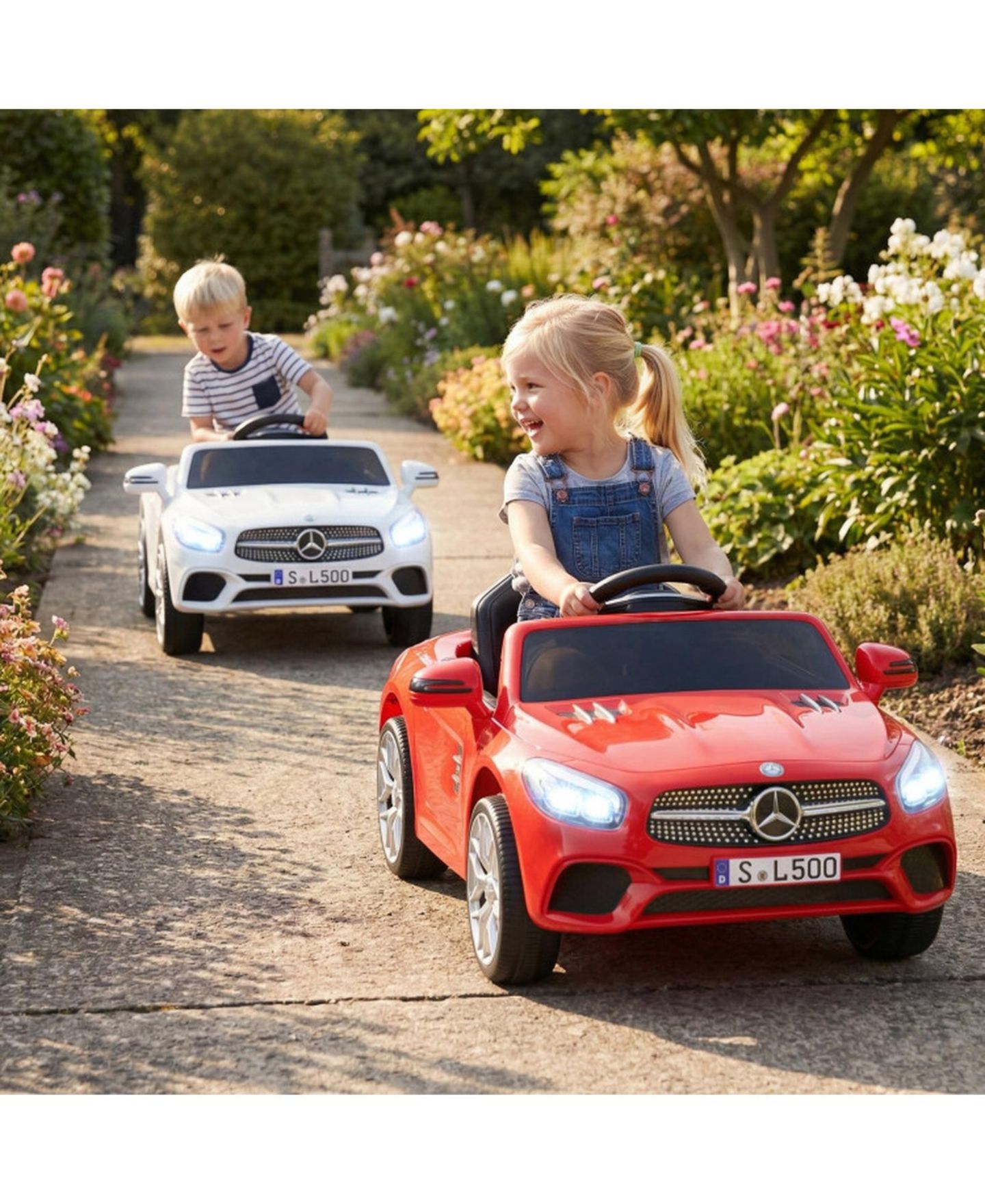 Детская игрушка SUGIFT 12V Kids Ride on Car Luxury Convertible Style with Parent Remote LED Lights and Music Ages 3-8, цвет: Красный — фото 2