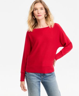 Women's Boat Neck Long Sleeve Sweater