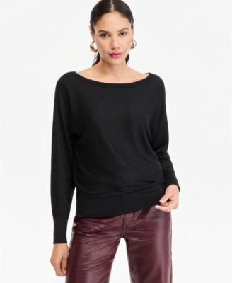 Women's Boat Neck Long Sleeve Sweater