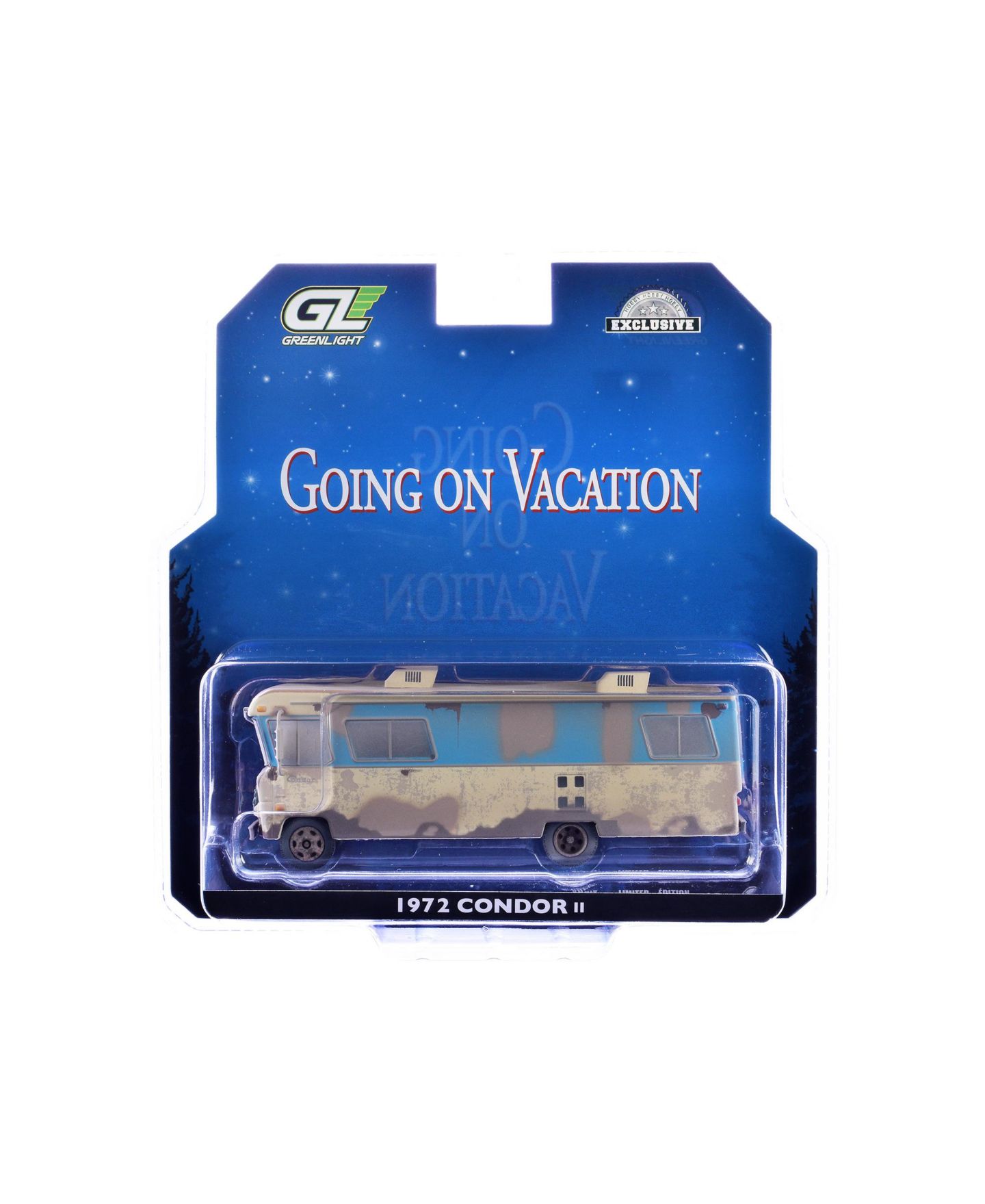 Детская игрушка Greenlight 1/64 1972 Condor II Camper, Going on Vacation, Hobby Exclusive, цвет: Бежевый / Хаки — фото 5