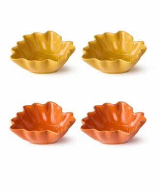 Autumn Meadows 10 oz. Leaf Bowls, Set of 4