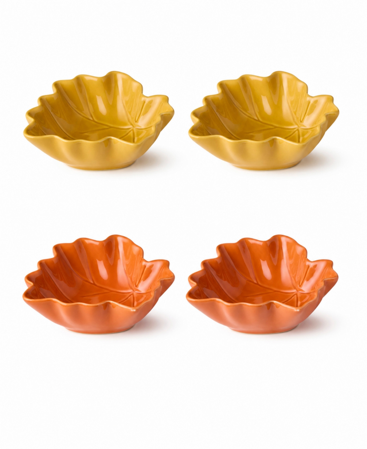 Certified International Autumn Meadows 10 oz. Leaf Bowls, Set of 4
