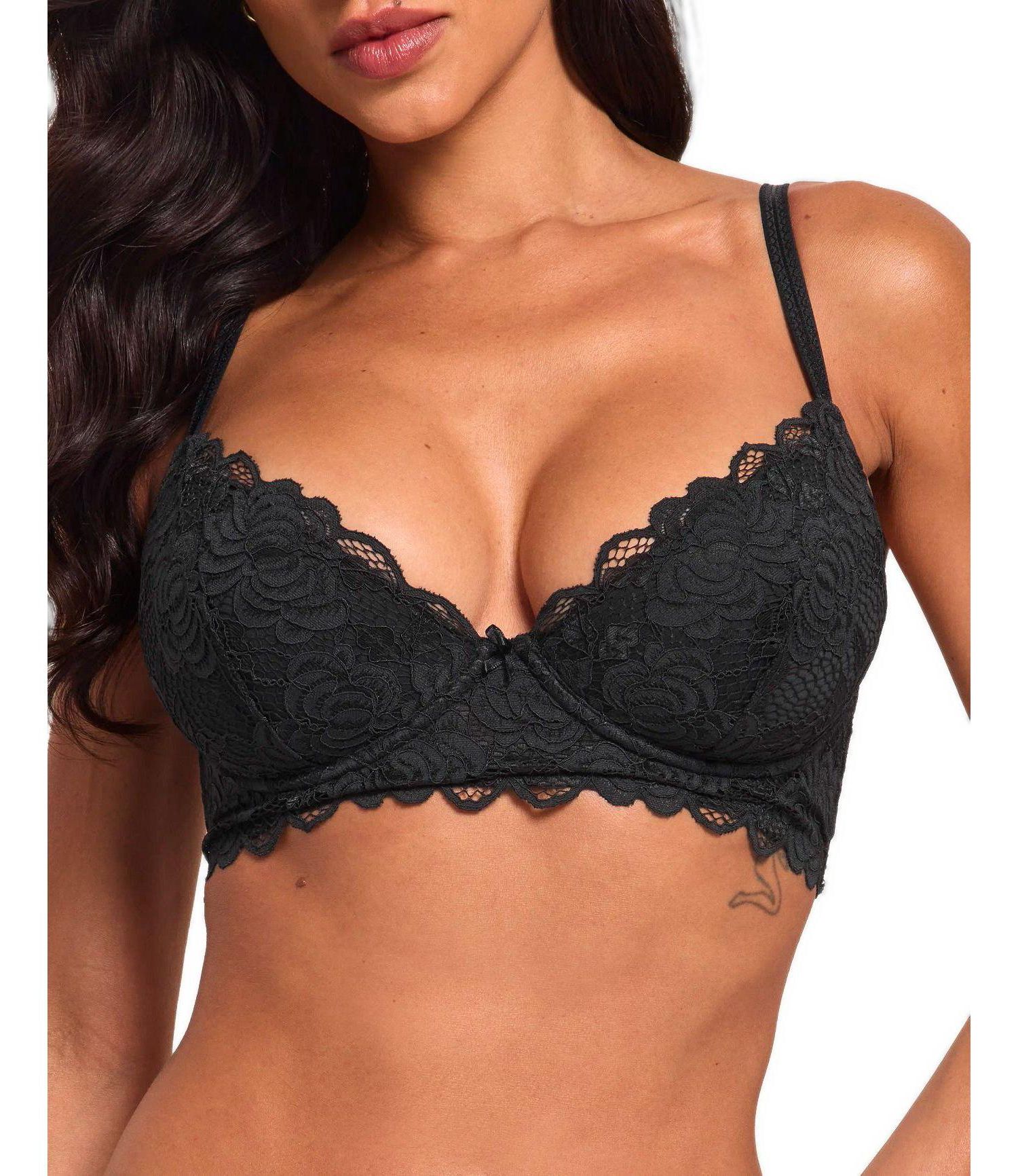 Laurelyne Push-Up Plunge Longline Bra