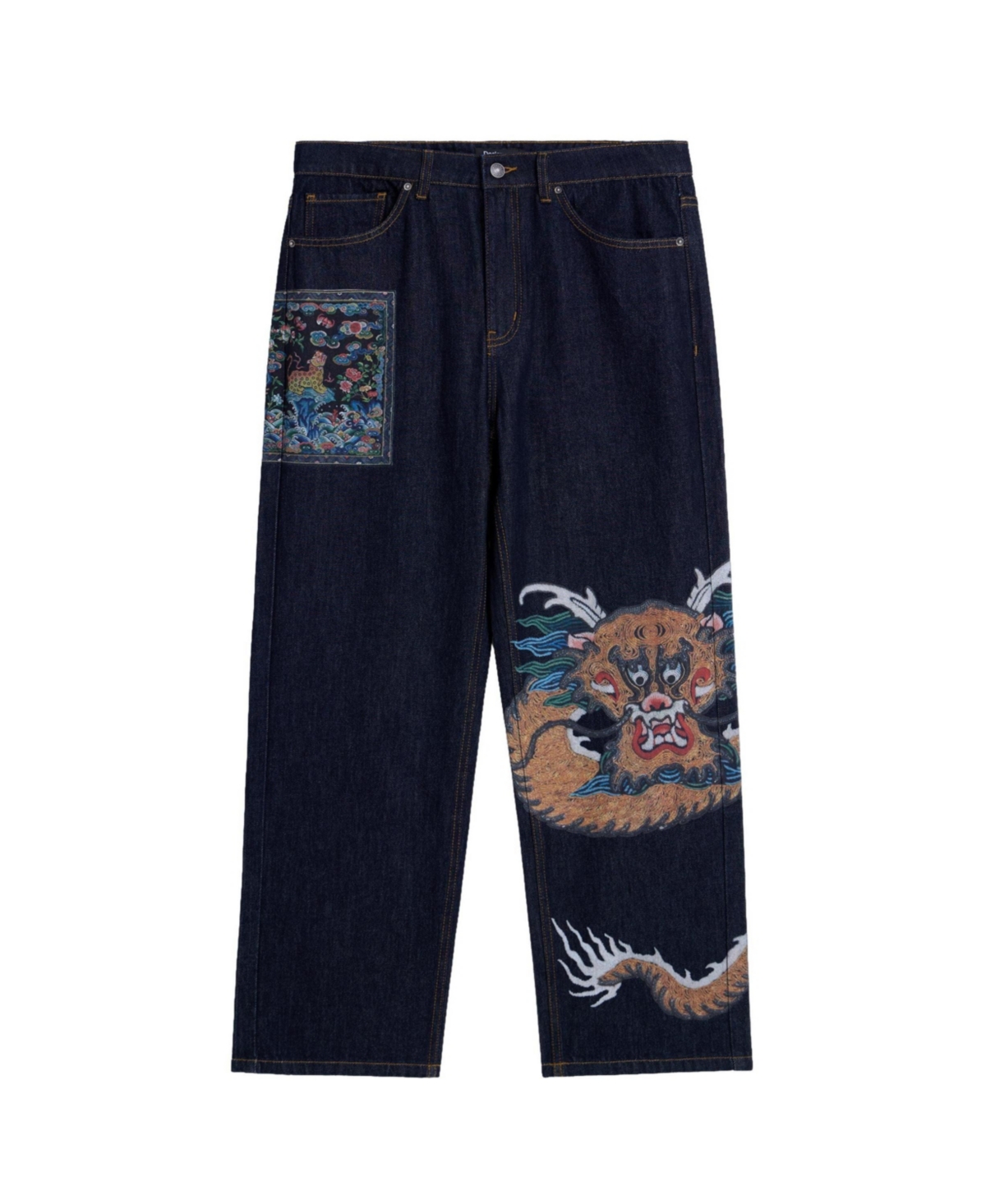 Desigual Men's Straight-Leg Figurative Embroidery Jeans
