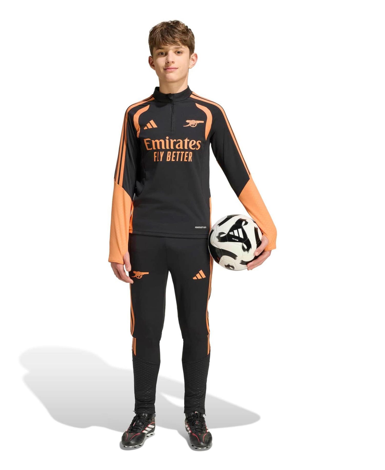 Boys' and Girls' Tiro Arsenal FC Quarter-Zip Mock Neck Training Top