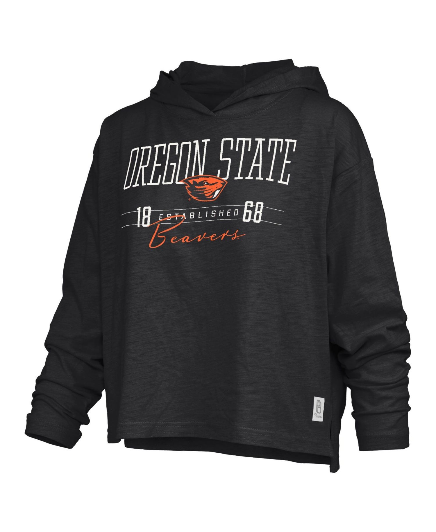 Women's Oregon State Beavers Castillo Oversized Slub Hooded Long-Sleeve T-Shirt