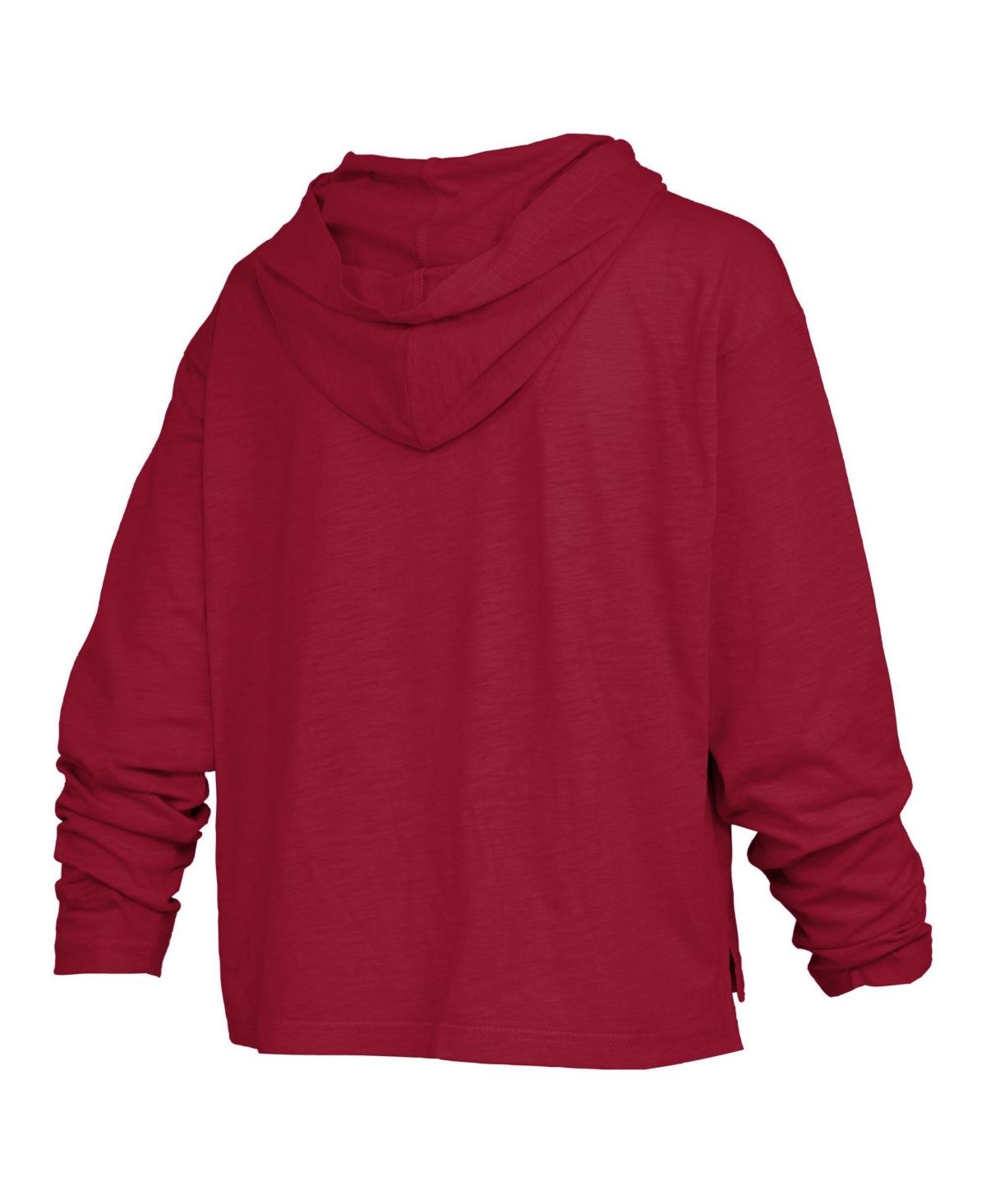 Pressbox Women's Castillo Oklahoma Sooners Slub Oversized Hooded Long-Sleeve T-Shirt