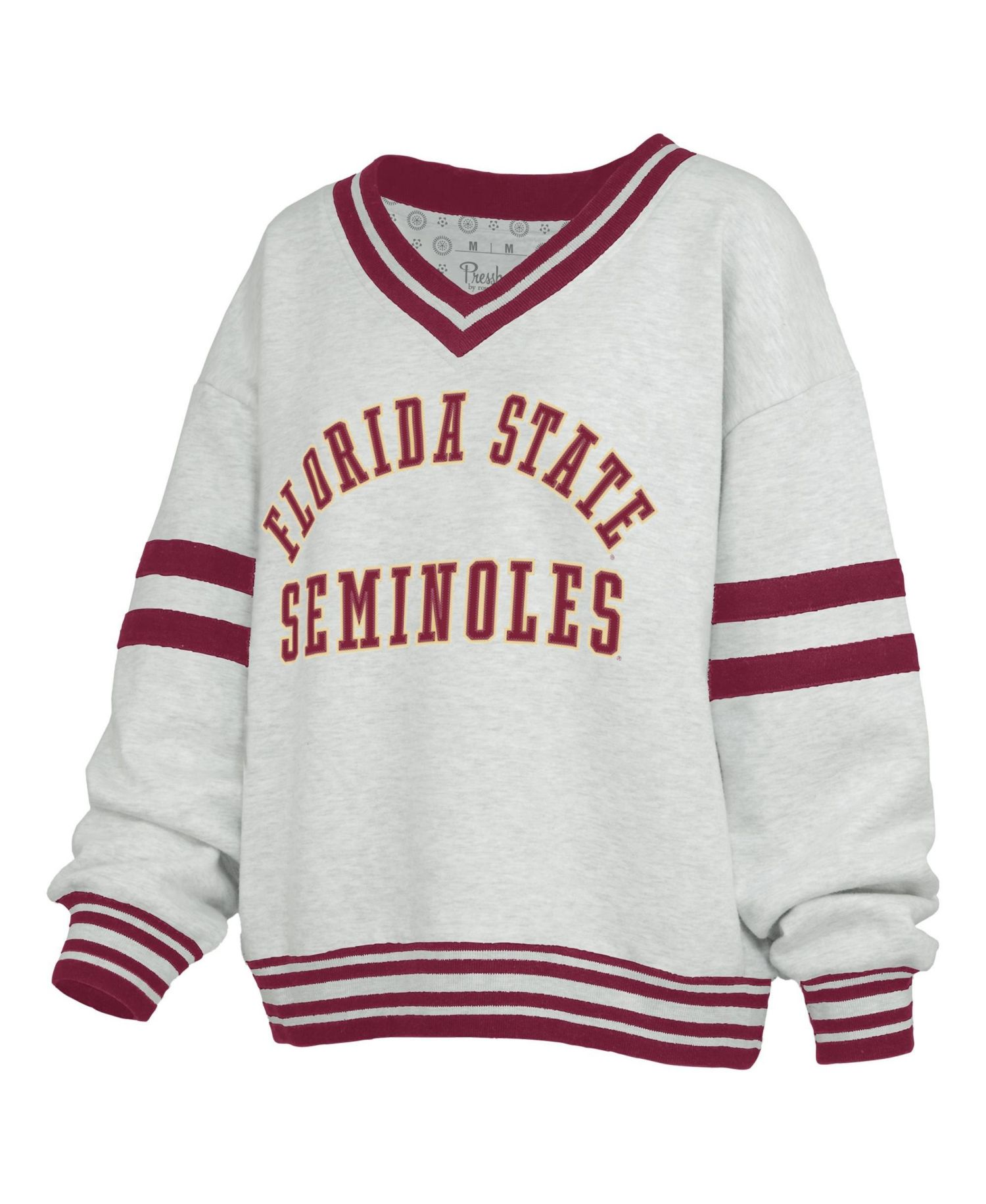 Women's Florida State Seminoles Oates V-Neck Dropped-Shoulder Tackle-Twill Sweatshirt