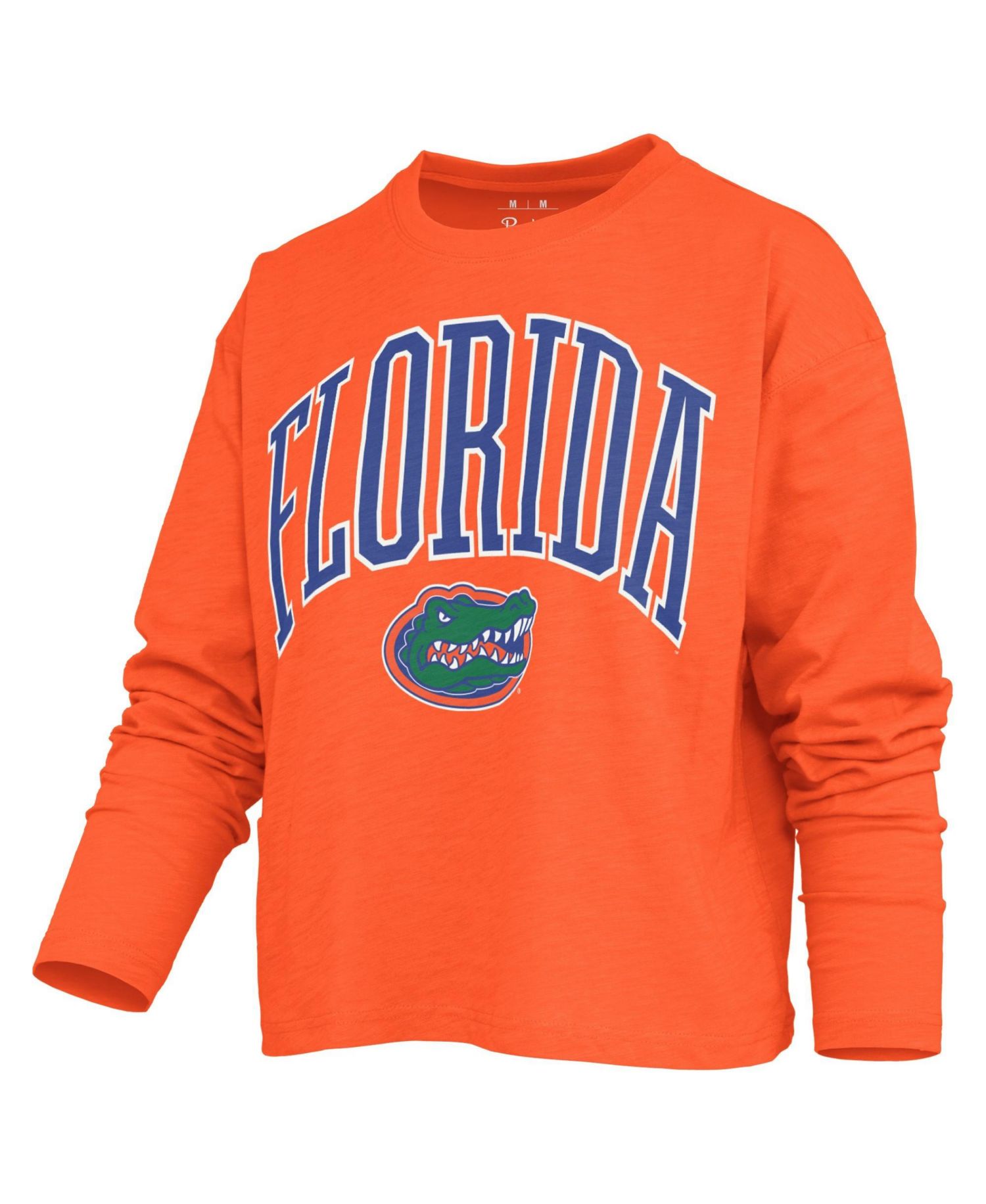 Women's Florida Gators Motley Waist-Length Boxy Burnout Long-Sleeve T-Shirt