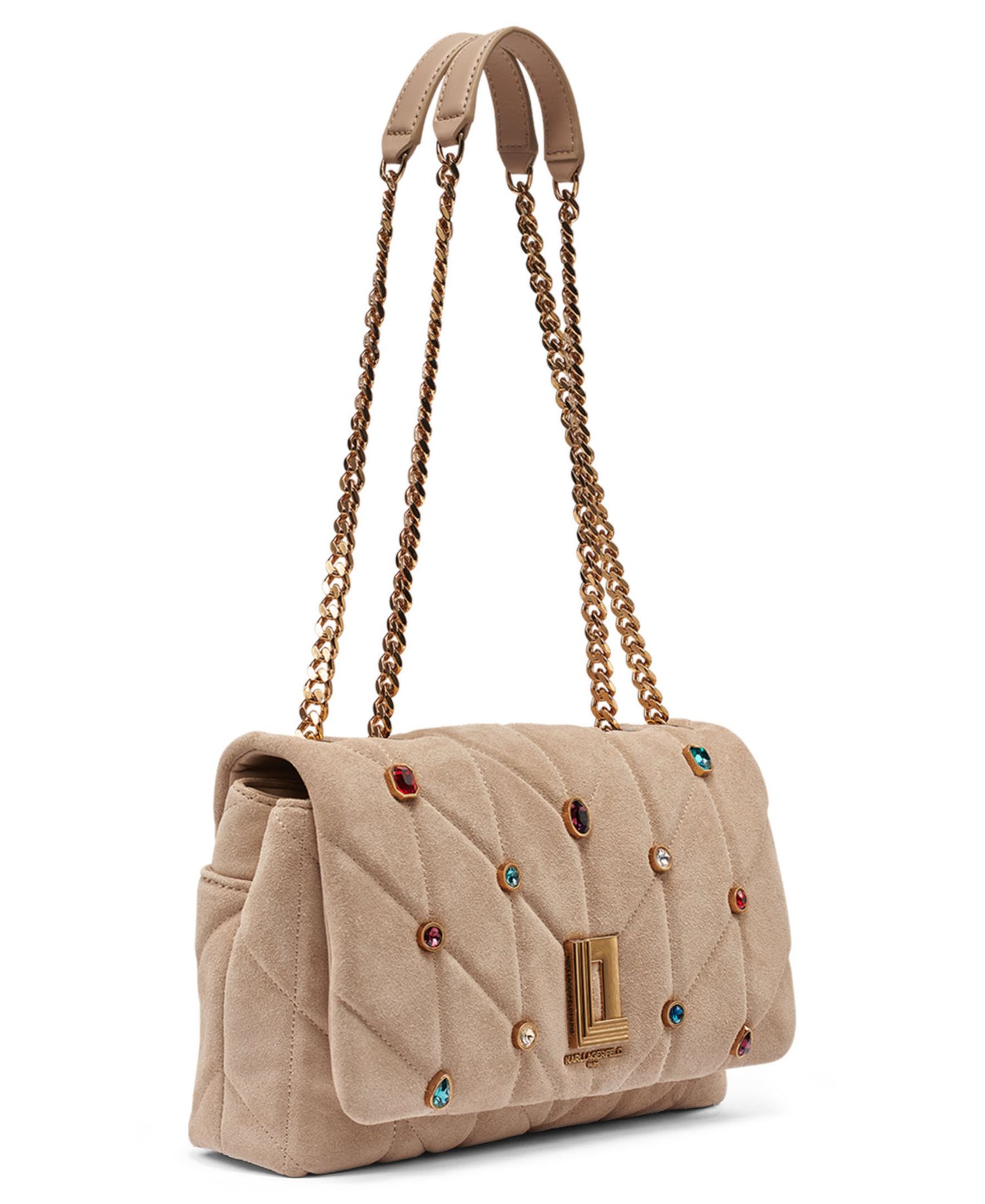 Lafayette Medium Suede Shoulder Handbag