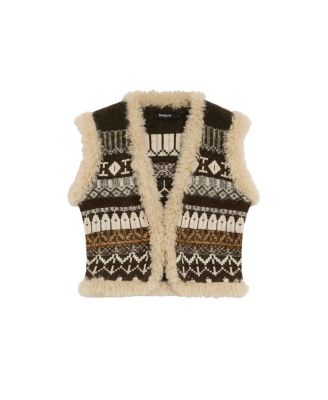 Women's Printed jacquard knit vest