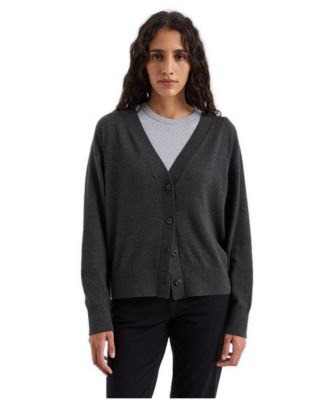 Women's Essential Midweight V-Neck Long-Sleeve Cardigan