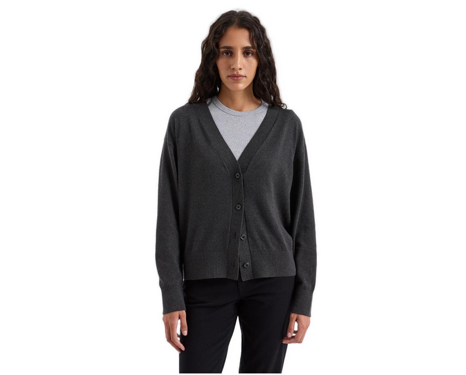 Women's Essential Midweight V-Neck Long-Sleeve Cardigan