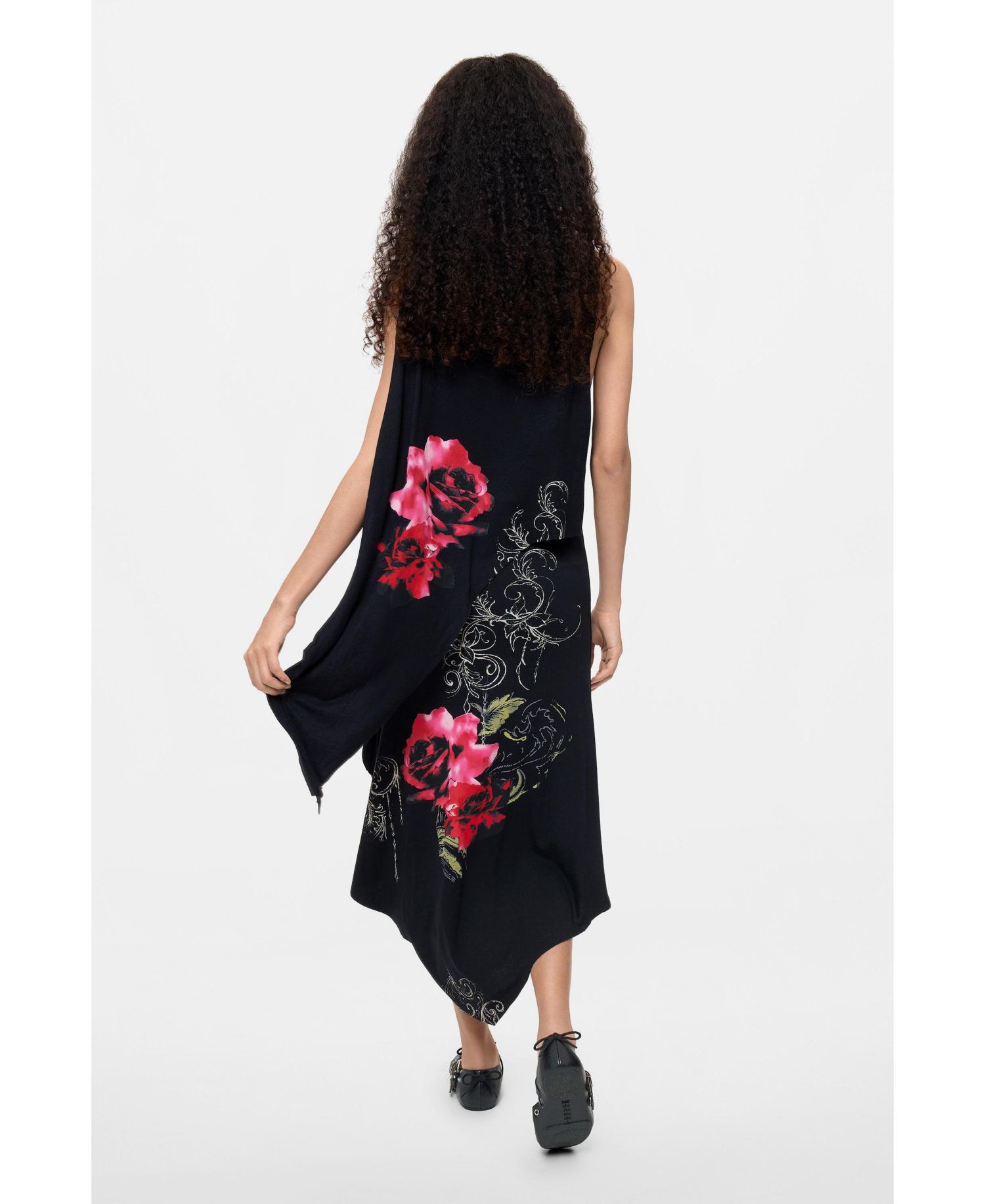 Women's Asymmetric Midi Dress