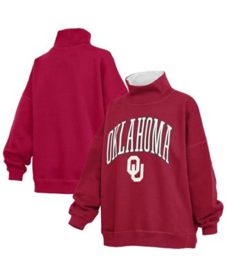 Women's Oklahoma Sooners Oversized Graphic Mock Neck Sweatshirt