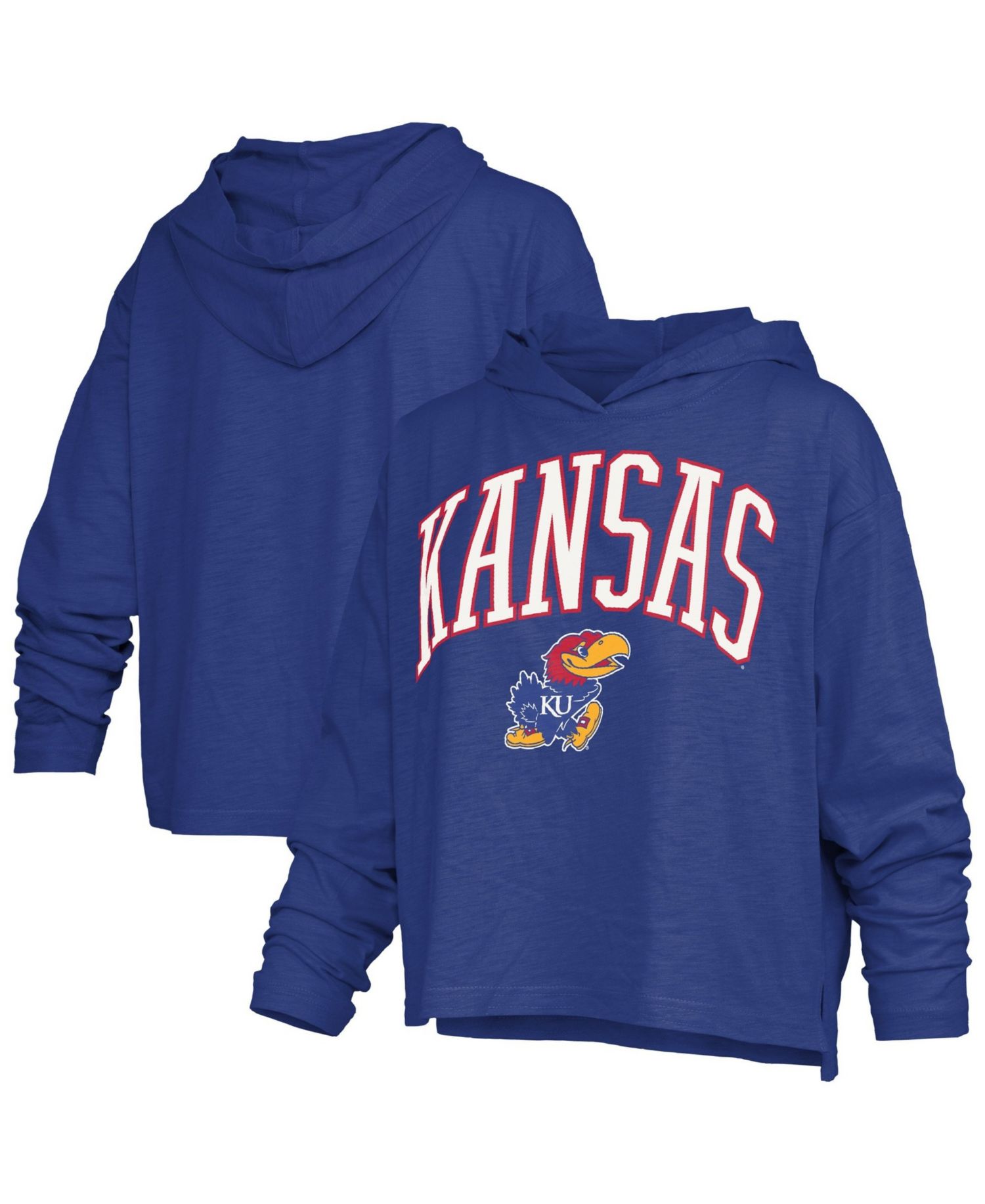 Women's Kansas Jayhawks Nelson Long Sleeve Hooded Slub T-Shirt