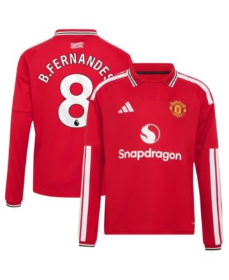 Boys' and Girls' Bruno Fernandes 2026/27 Home Long-Sleeve Polo Collar Jersey